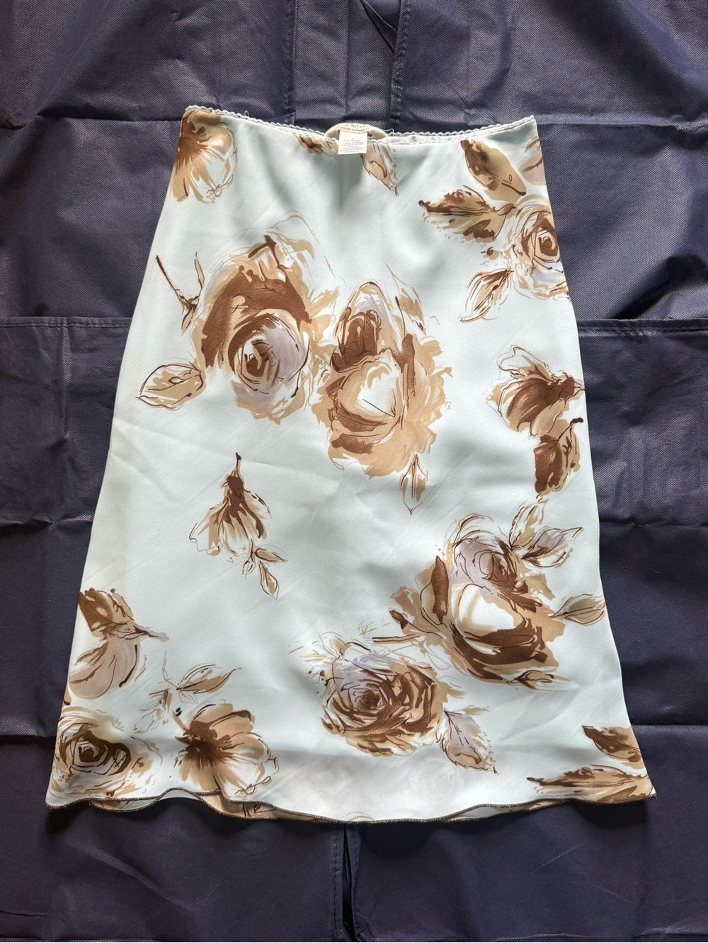 Vintage Pastel Floral Midi Skirt
